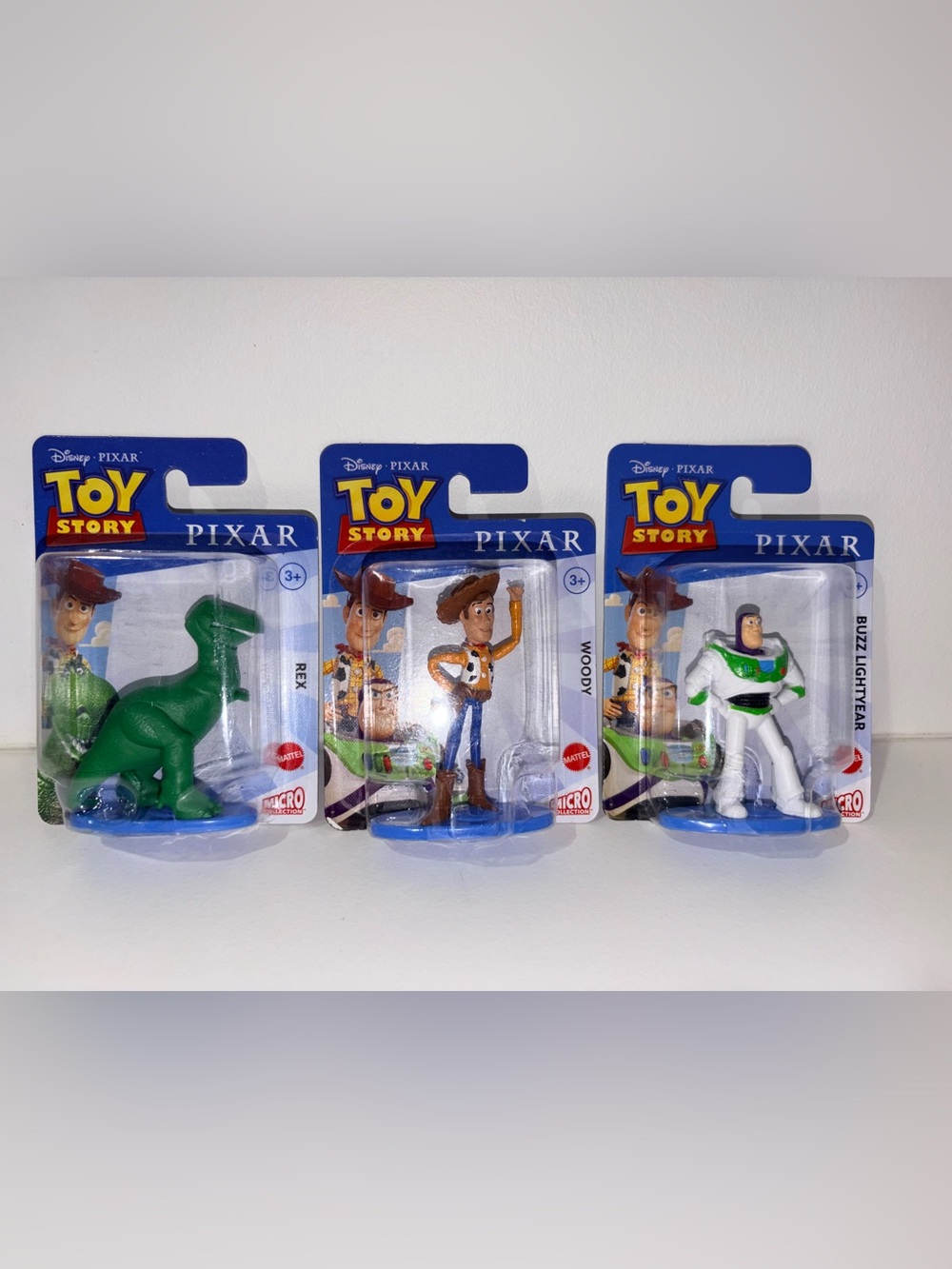 Disney Pixar Toy Story Micro Collection Figures Rex Woody Buzz Lightyear